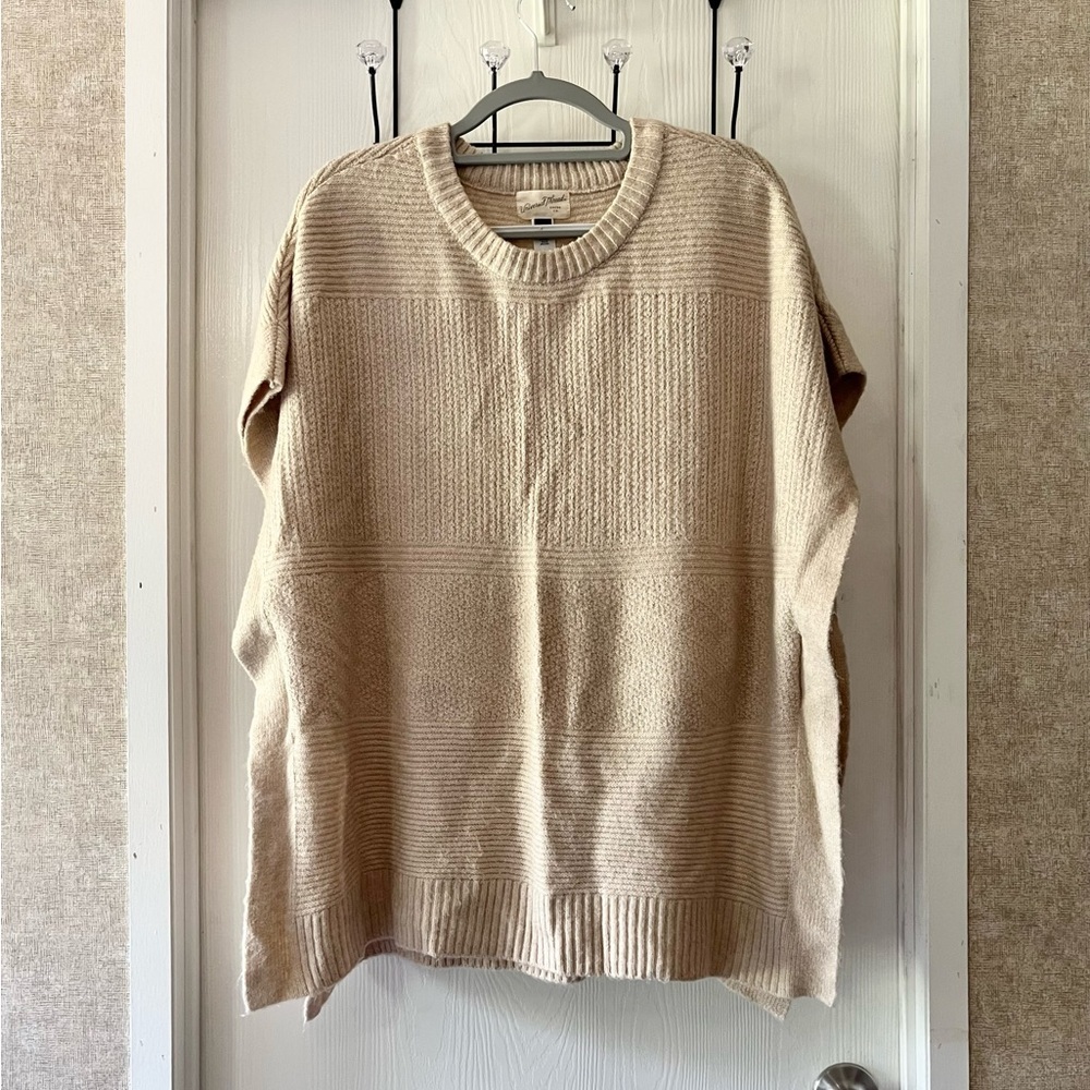 Universal Thread Beige Knit Pullover - image 1